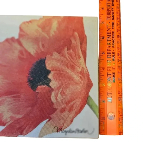 Red Poppy Canvas Art by Markolein Bastin NWT - Picture 2 of 5